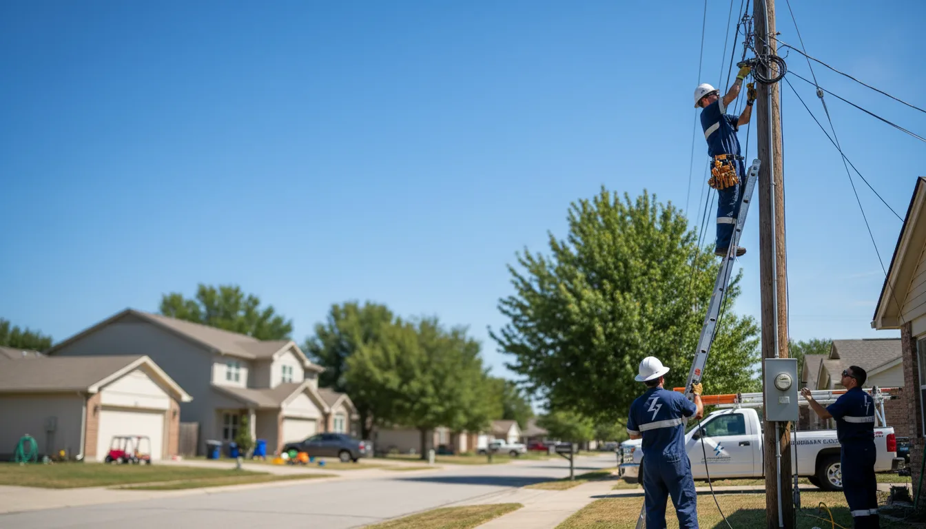 Residential electrician providing installation services in The Plains, OH